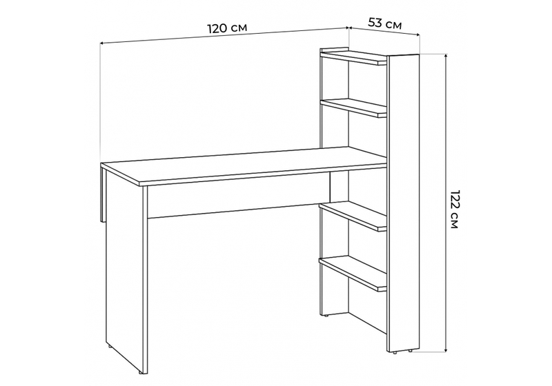 Компьютерный стол, Арлет сонома / белый