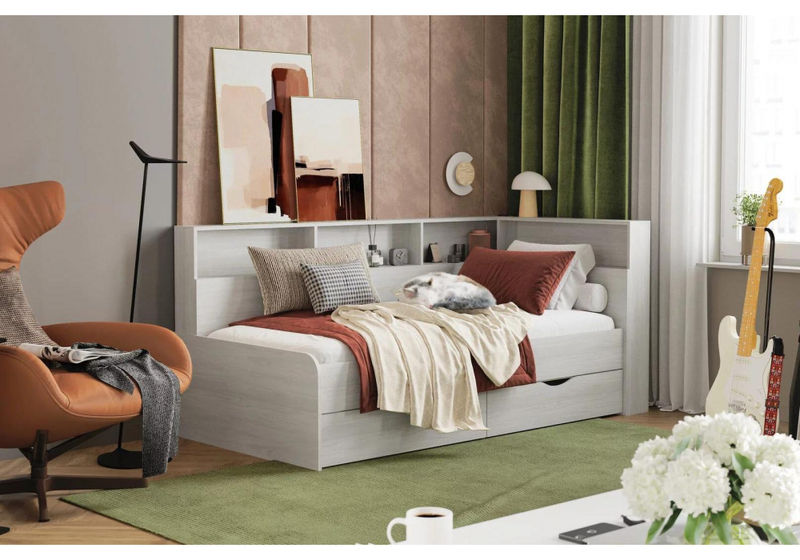 Кровать, Амер 190х80 анкор светлый