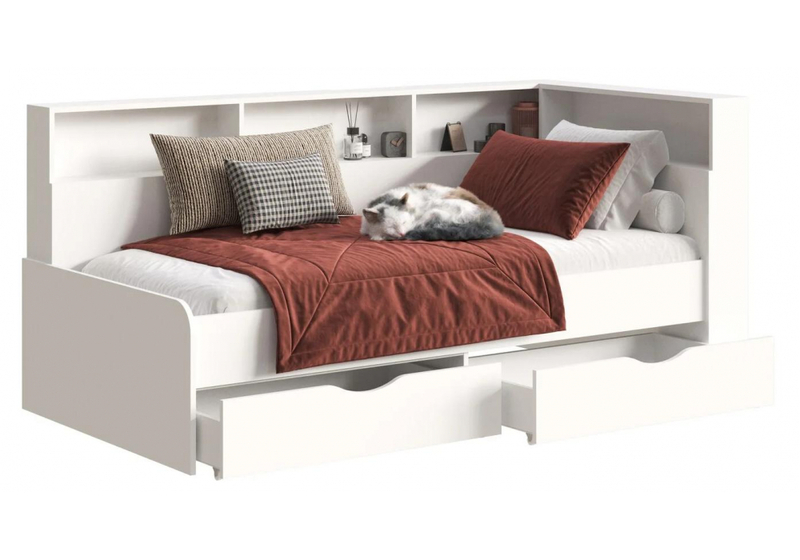 Кровать, Амер 190х80 белая