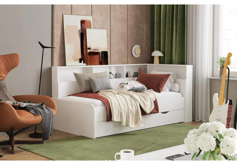 Кровать, Амер 190х80 белая