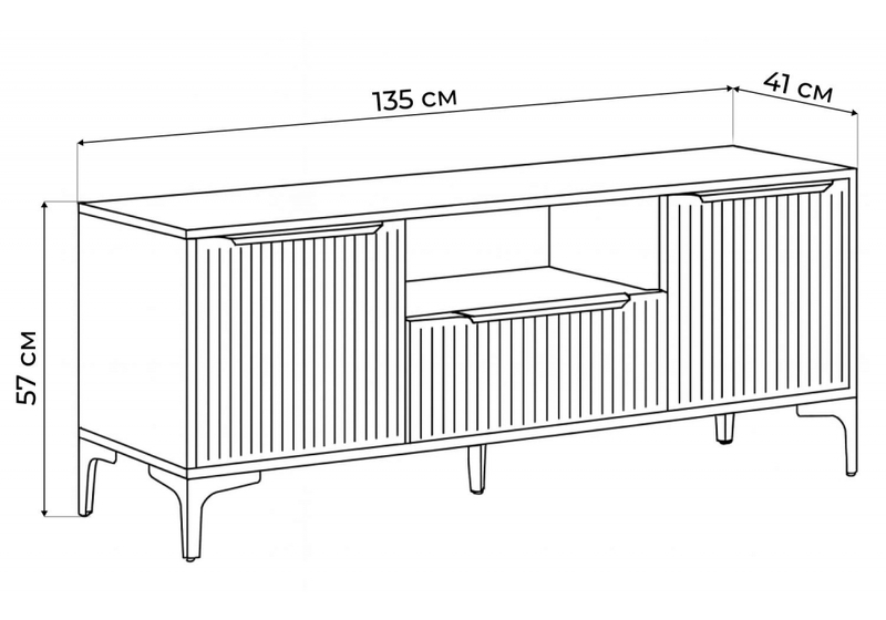 ТВ-тумба, Иадама графит / графит софт