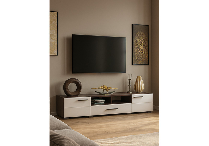 ТВ-тумба, Иоги 2.0 венге / белый глянец