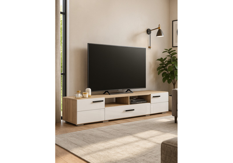 ТВ-тумба, Иоги 2.0 сонома / белый глянец