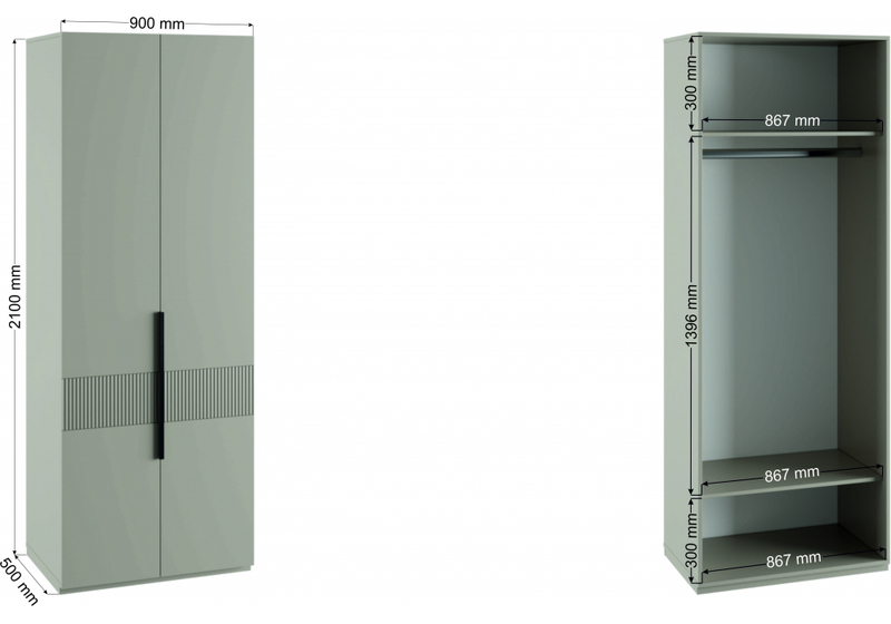 Шкаф, Ника бежевый мат-05 / кашемир