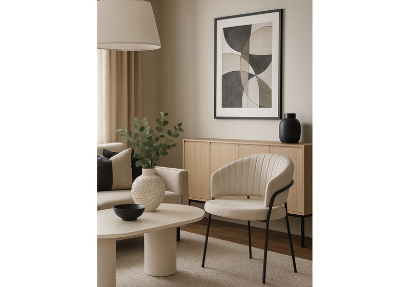 Стул на металлокаркасе, Лео белый Brendy Milk 02 / черный