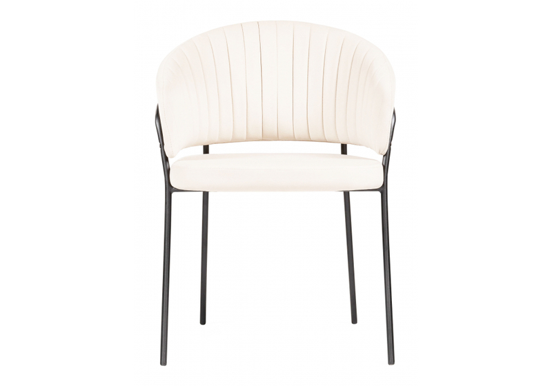 Стул на металлокаркасе, Лео белый Brendy Milk 02 / черный