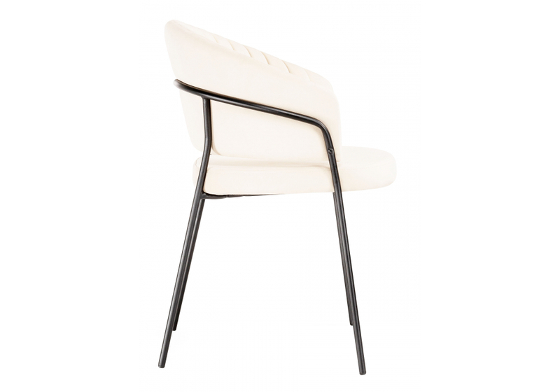 Стул на металлокаркасе, Лео белый Brendy Milk 02 / черный