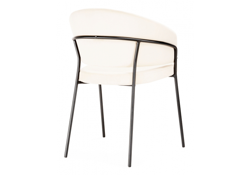 Стул на металлокаркасе, Лео белый Brendy Milk 02 / черный