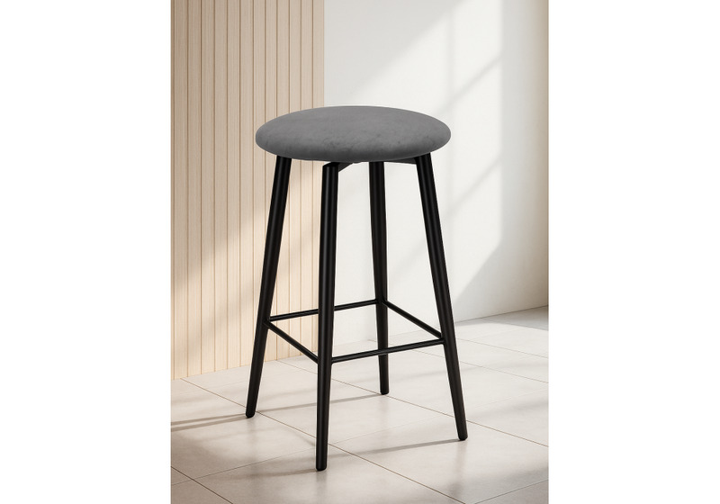 Барный стул, Гангток крутящийся графит / черный матовый