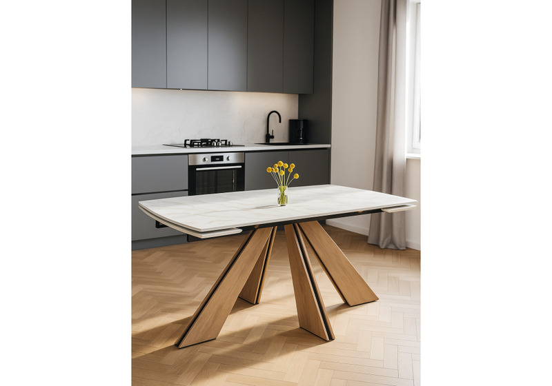 Керамический стол, Шаннон 180(240)х90х79 carla larkinm / дуб монтана