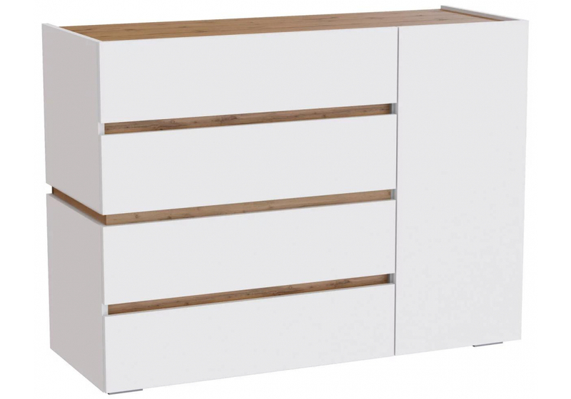 Комод, Атлон белый / дуб вотан