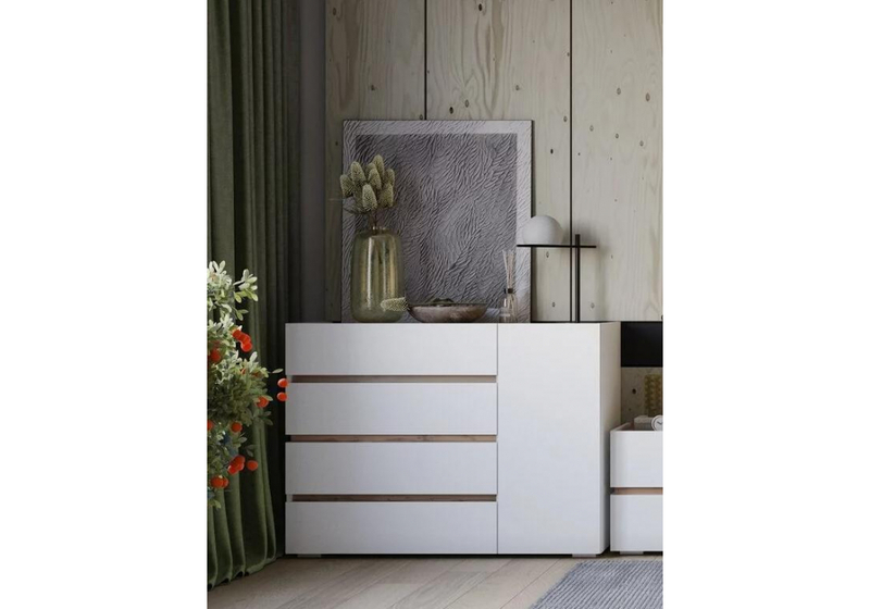 Комод, Атлон белый / дуб вотан