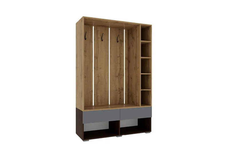 Прихожая, Роут венге / дуб вотан / графит софт