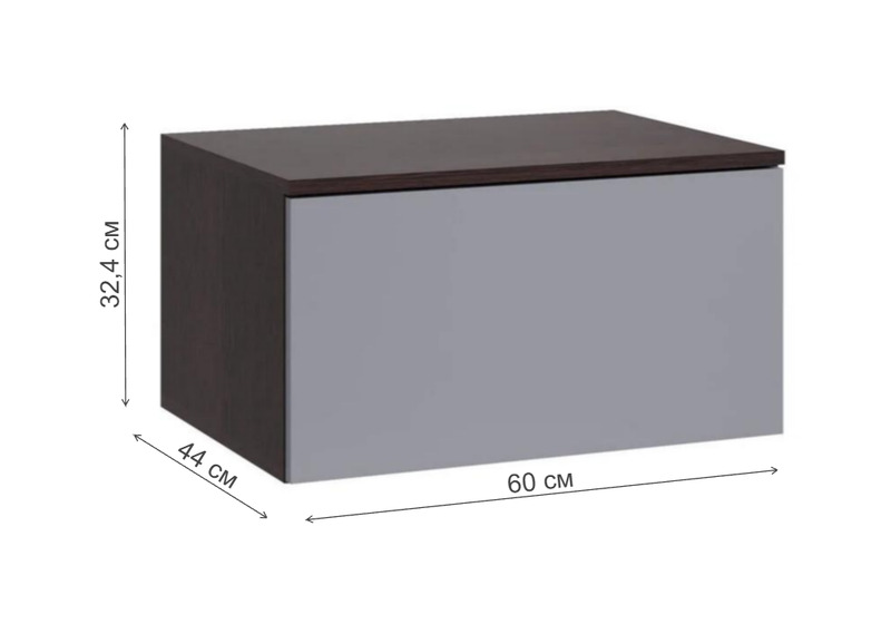 Шкаф, Роут 1 венге / графит софт