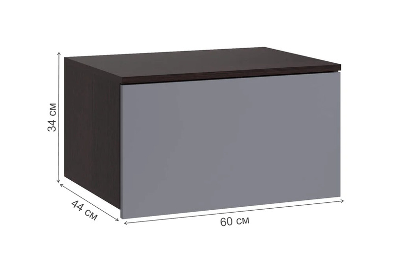 Шкаф, Роут малый венге / графит софт