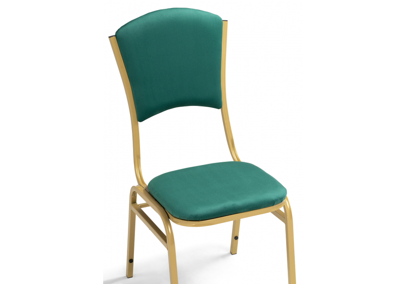 Стул на металлокаркасе, Арналд зеленый / золотой