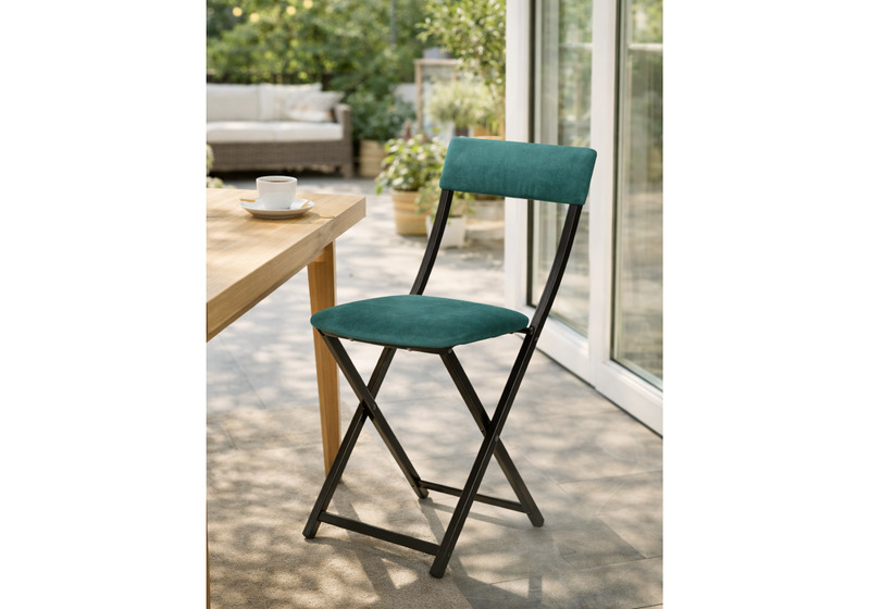 Стул на металлокаркасе, Elevis зеленый / черный