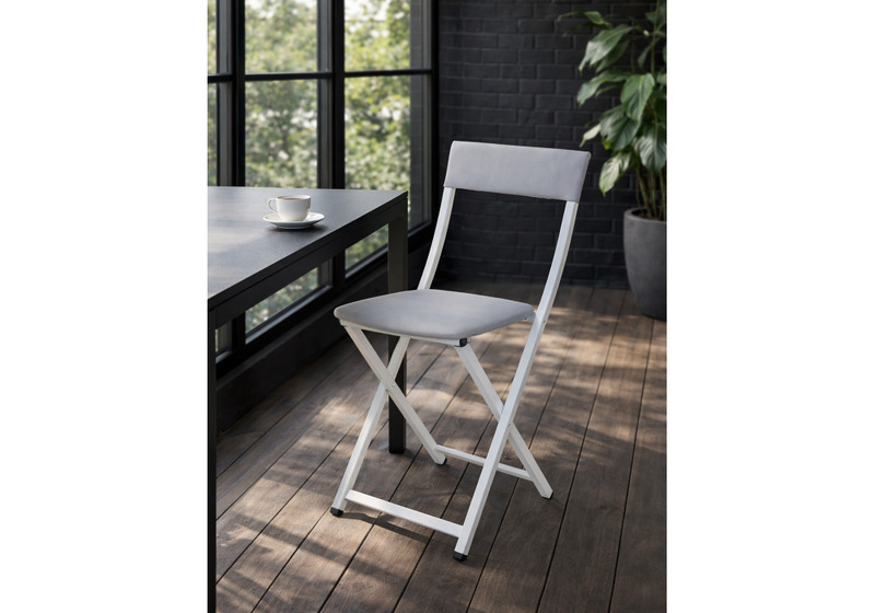 Стул на металлокаркасе, Elevis светло-серый / белый