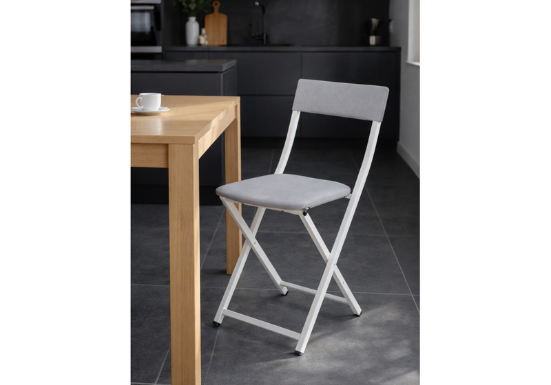 Стул на металлокаркасе, Elevis светло-серый / белый