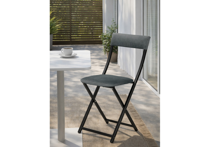 Стул на металлокаркасе, Elevis темно-серый / черный
