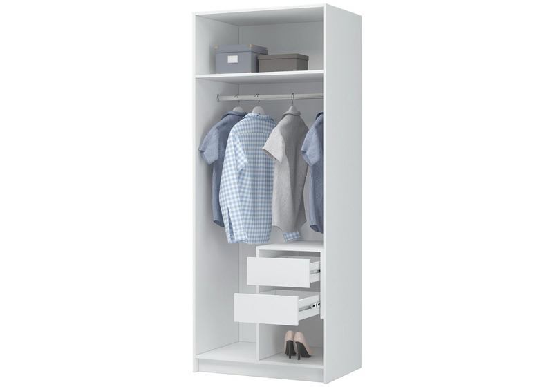 Шкаф, Широн 800 белый / белый