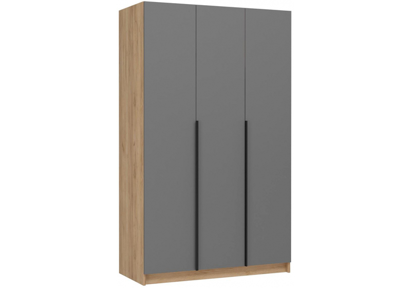 Шкаф, Широн 1200 графит серый / дуб крафт золото