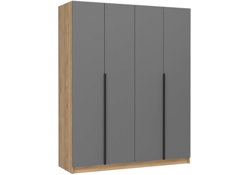 Шкаф, Широн 1600 графит серый / дуб крафт золото