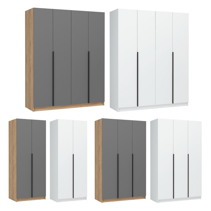 Шкаф, Широн 1600 графит серый / дуб крафт золото