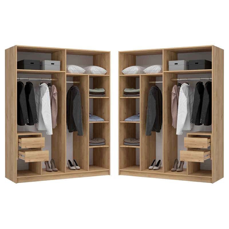 Шкаф, Широн 1600 графит серый / дуб крафт золото