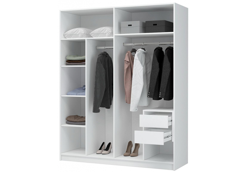 Шкаф, Широн 1600 белый / белый