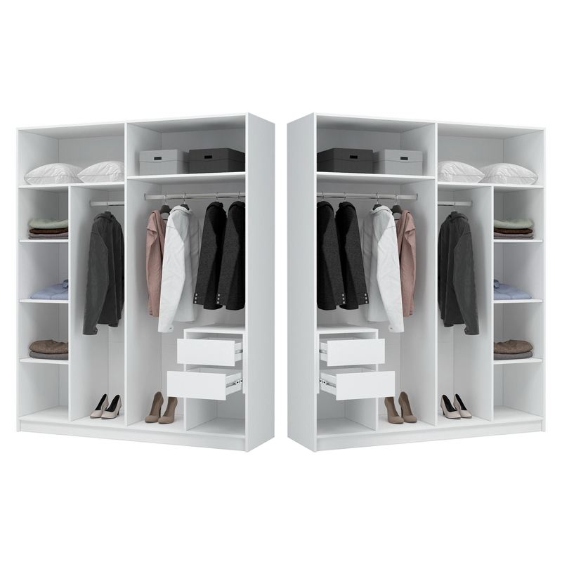 Шкаф, Широн 1600 белый / белый