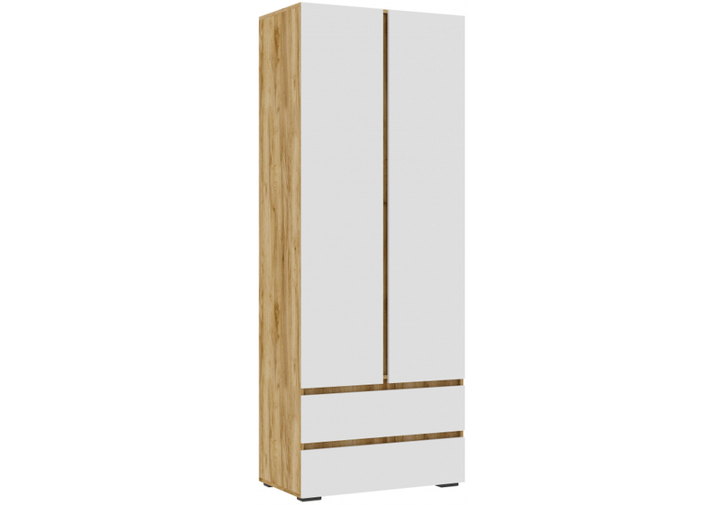 Шкаф, Элла ШК 01 белый / дуб крафт золото