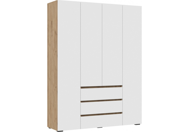 Шкаф, Элла ШК 05 белый / дуб крафт золото