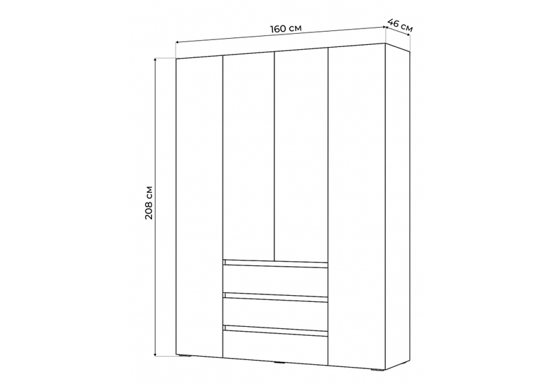 Шкаф, Элла ШК 05 серый графит 0162 / дуб крафт золото