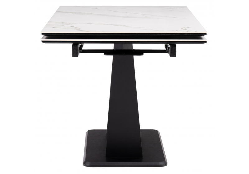 Керамический стол, Кели 140(200)х80х76 белый / черный