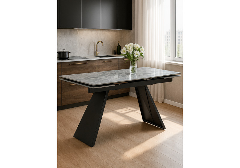 Керамический стол, Хорсборо 140(200)х80х79 оробико / черный