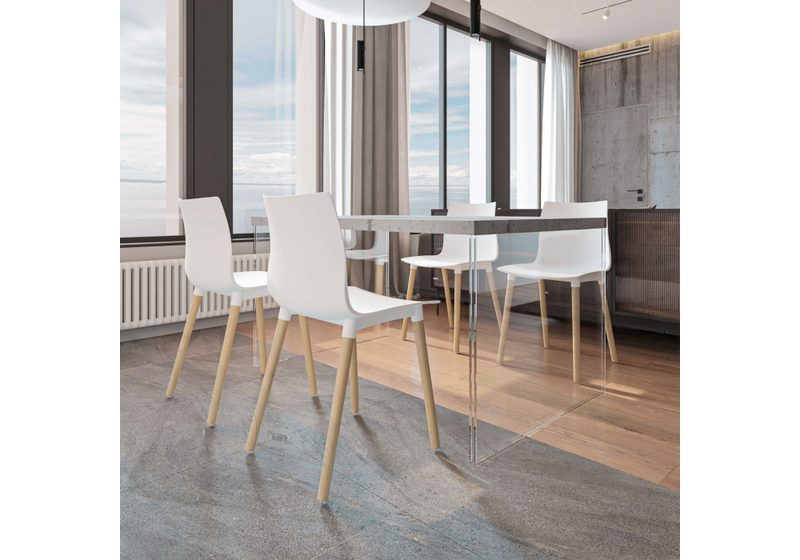 Пластиковый стул, Кобе белый