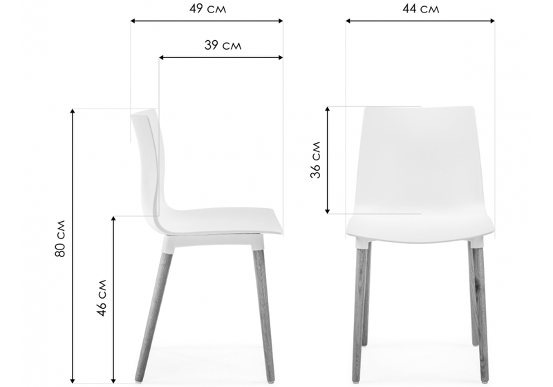 Пластиковый стул, Кобе серый