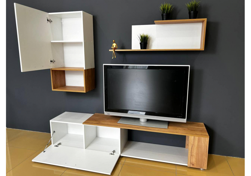 Готовая гостиная, Одди белый / дуб золотой