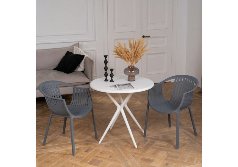 Пластиковый стул, Боркас серый