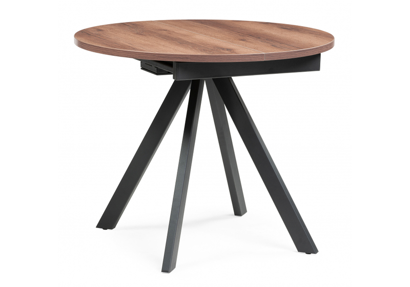 Стол деревянный, Трейси 90(120)х90х75 дуб делано темный / черный