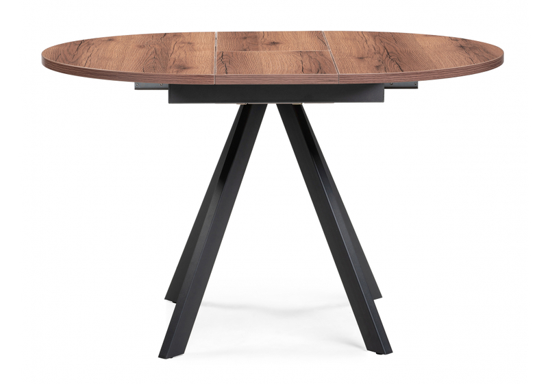 Стол деревянный, Трейси 90(120)х90х75 дуб делано темный / черный