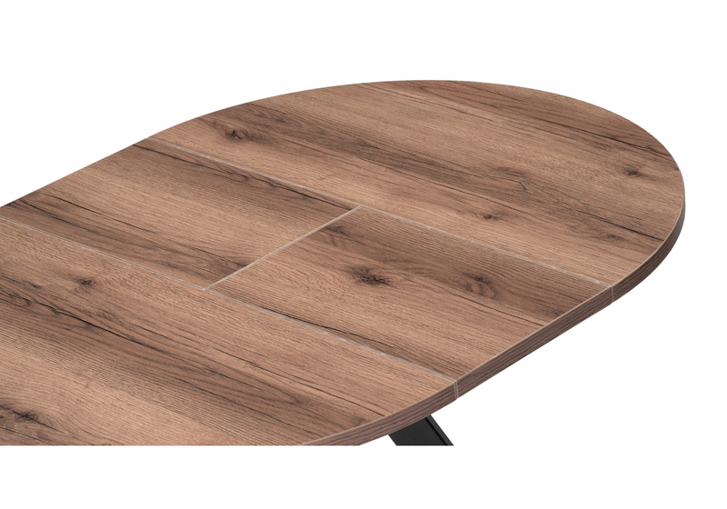 Стол деревянный, Трейси 90(120)х90х75 дуб делано темный / черный