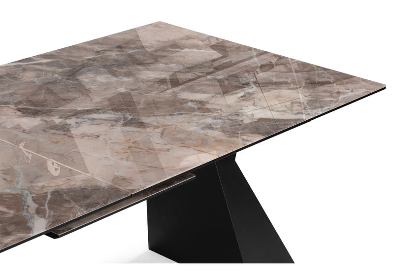 Стол стеклянный, Денхольм 240(290)х100х75 каталония / черный