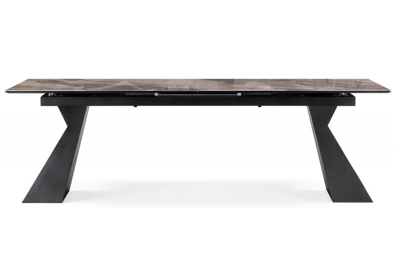 Стол стеклянный, Денхольм 240(290)х100х75 каталония / черный