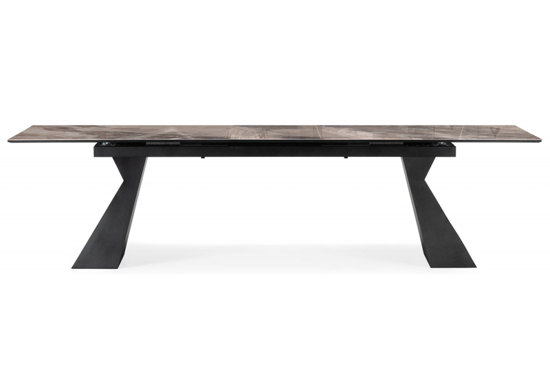 Стол стеклянный, Денхольм 240(290)х100х75 каталония / черный