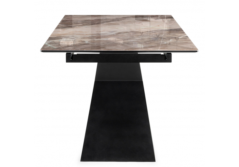 Стол стеклянный, Денхольм 240(290)х100х75 каталония / черный