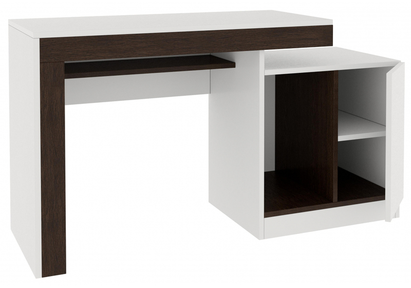 Компьютерный стол, Модена белый / венге