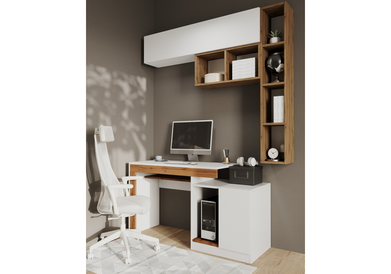 Корпусная мебель, Модена комплектация 2 белый / дуб вотан