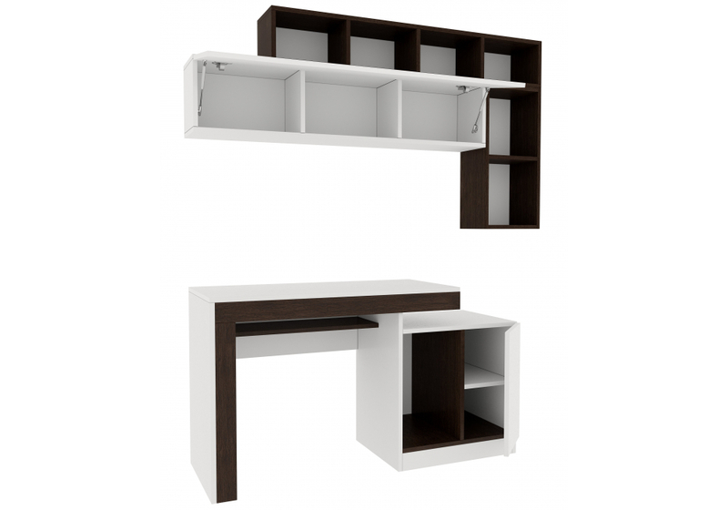 Корпусная мебель, Модена комплектация 3 белый / венге